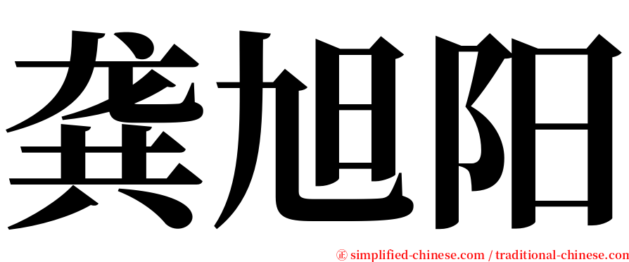 龚旭阳 serif font