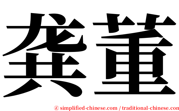 龚董 serif font