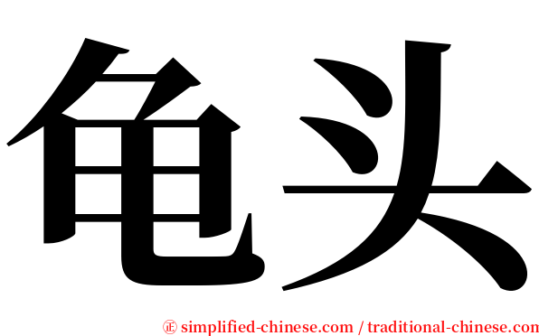 龟头 serif font