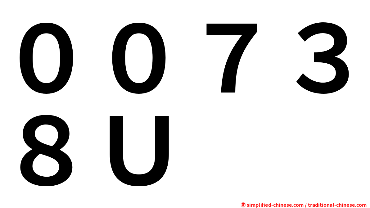 ００７３８Ｕ