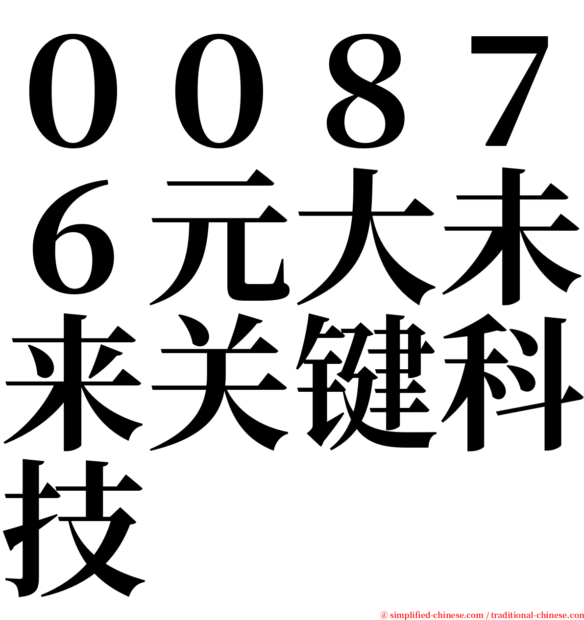 ００８７６元大未来关键科技 serif font