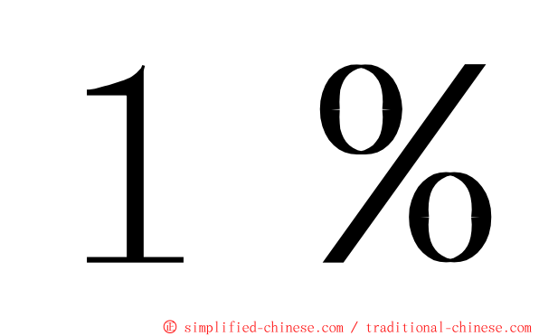 １％ ming font