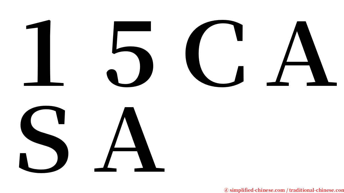 １５ＣＡＳＡ serif font