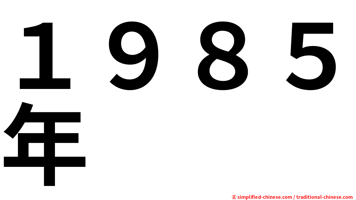 １９８５年