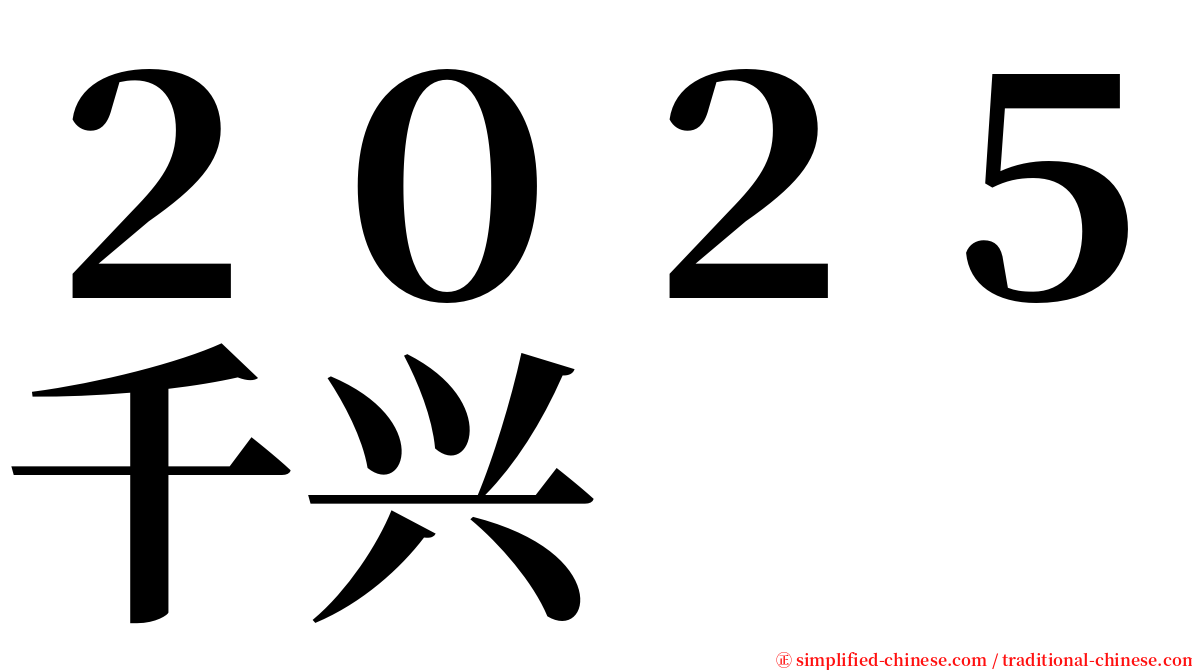 ２０２５千兴 serif font