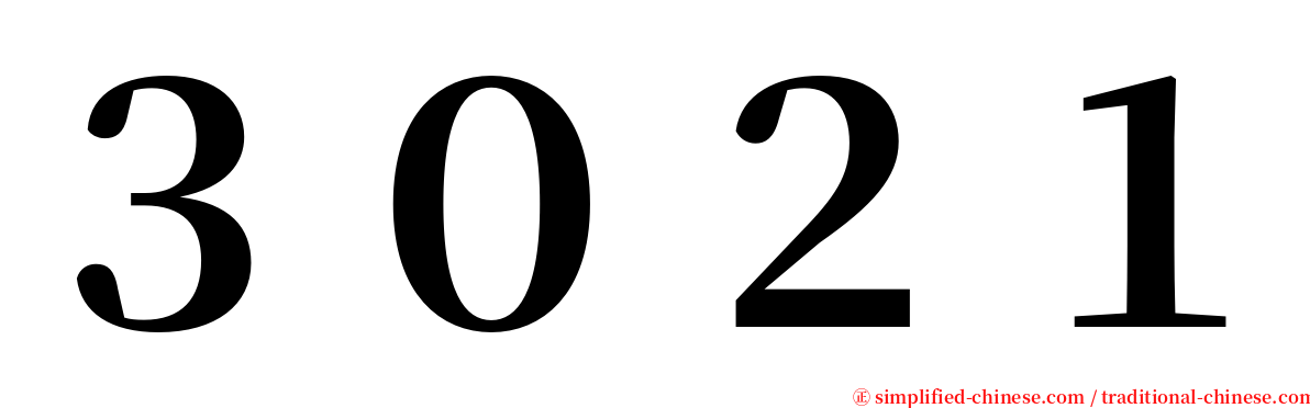 ３０２１ serif font