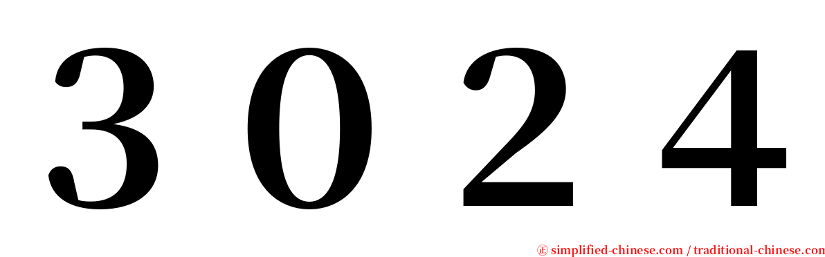 ３０２４ serif font