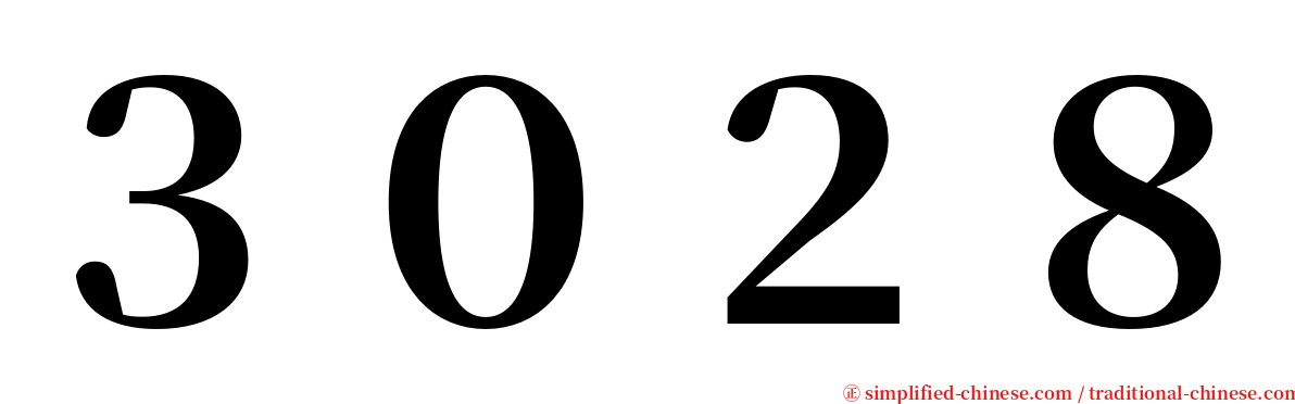 ３０２８ serif font