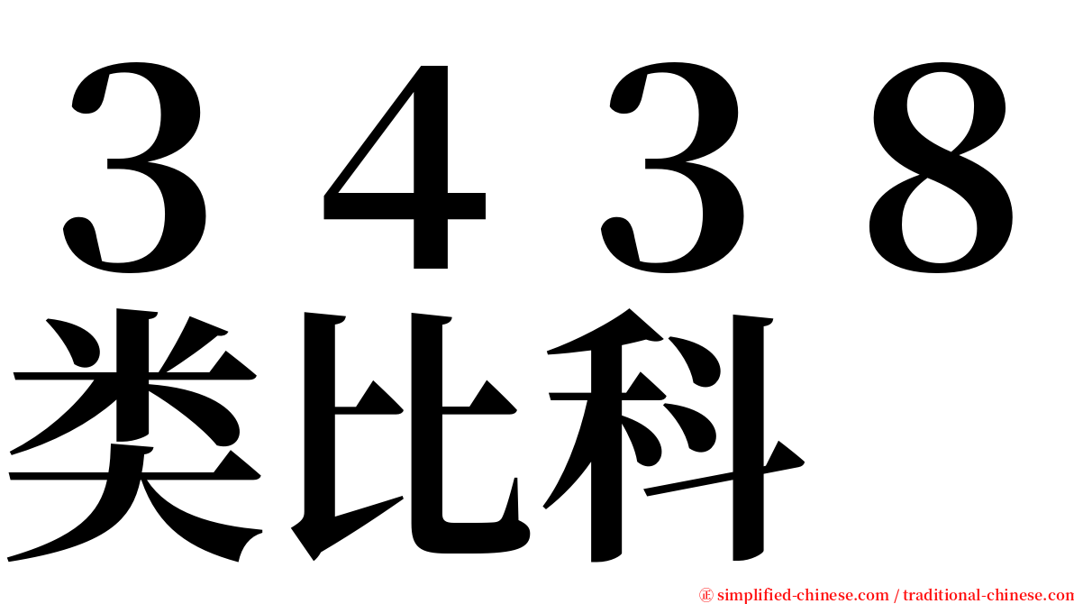 ３４３８类比科 serif font