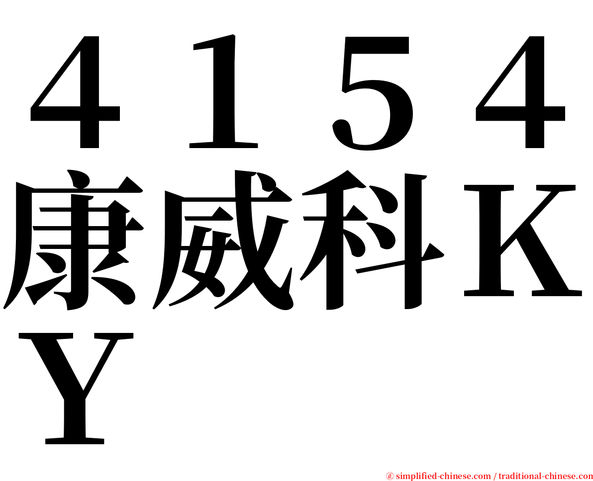 ４１５４康威科ＫＹ serif font