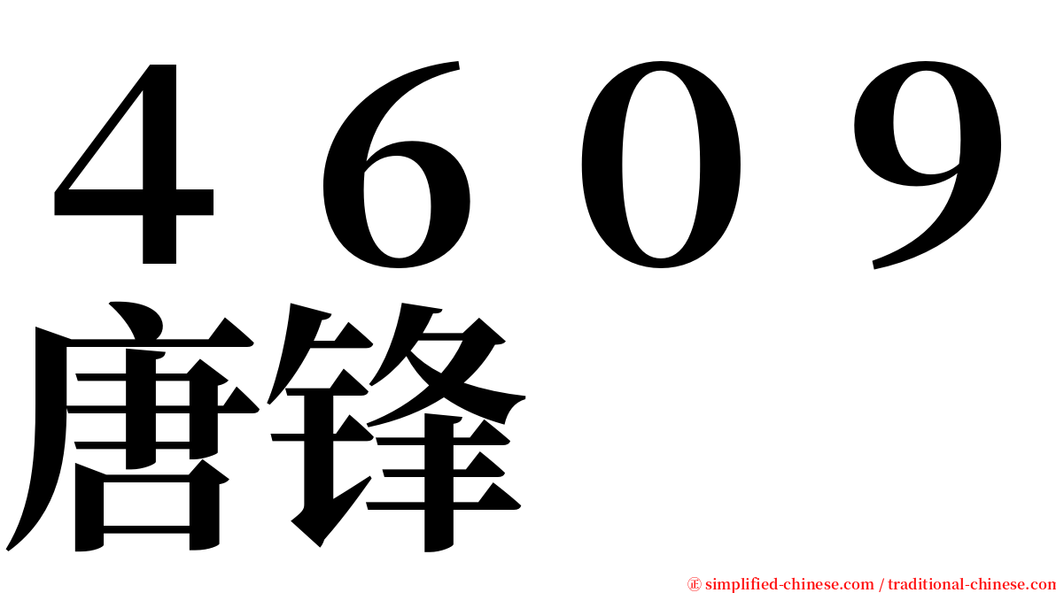 ４６０９唐锋 serif font