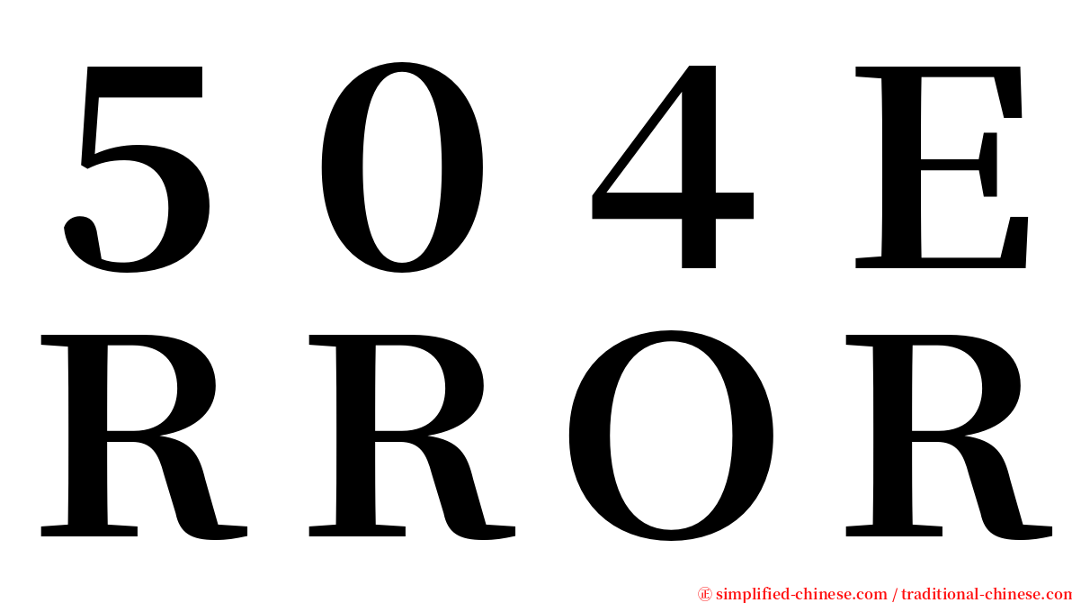 ５０４ＥＲＲＯＲ serif font