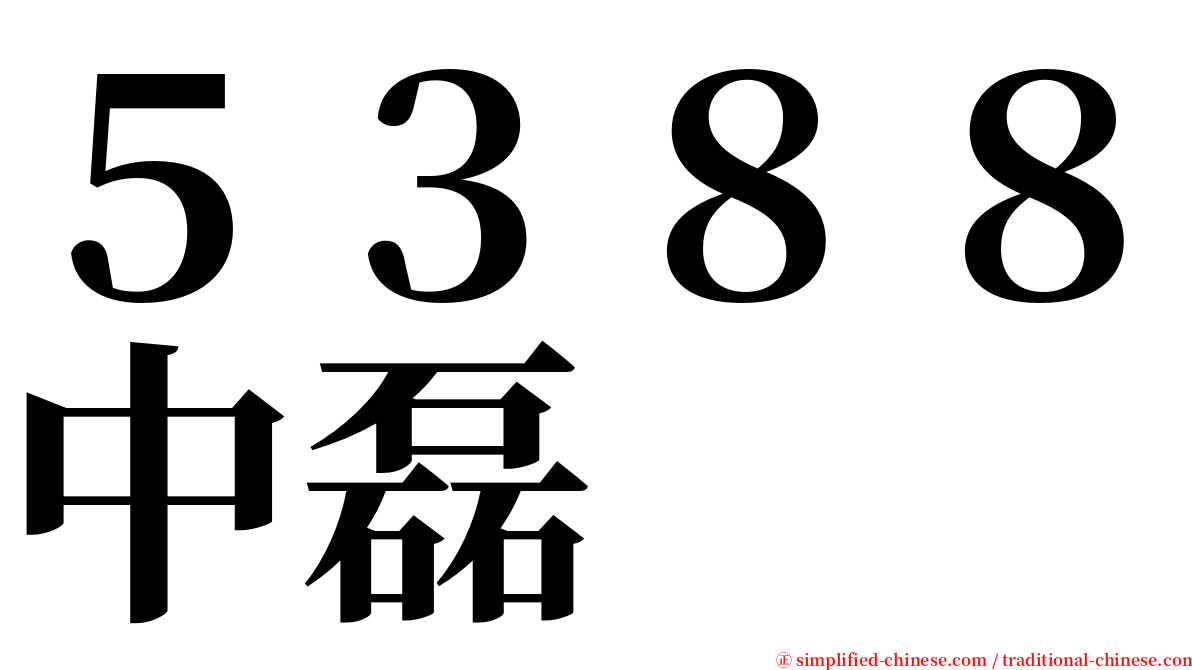 ５３８８中磊 serif font