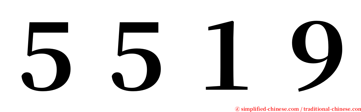 ５５１９ serif font