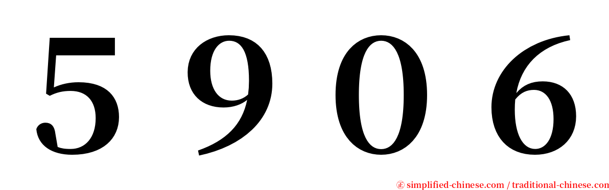 ５９０６ serif font