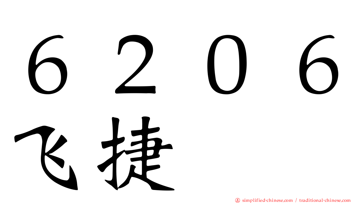 ６２０６飞捷