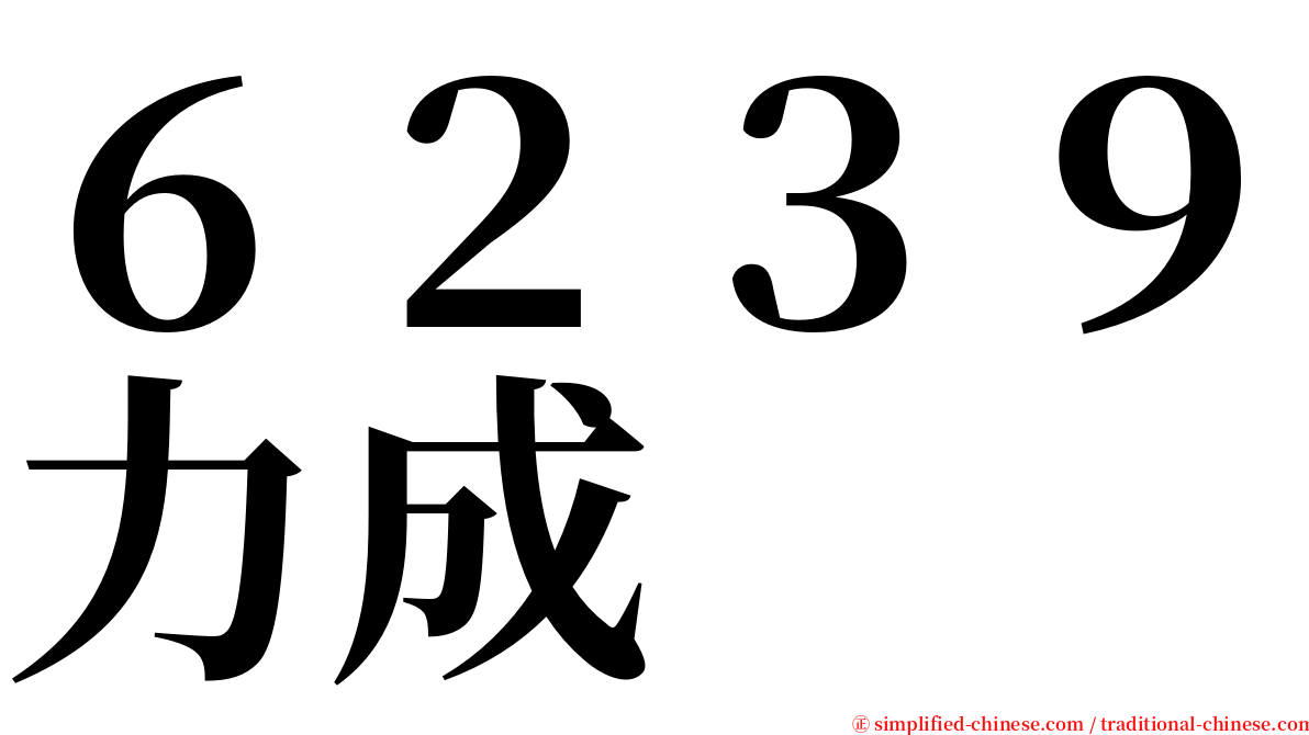 ６２３９力成 serif font