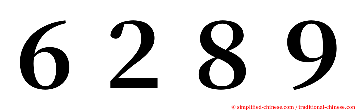 ６２８９ serif font