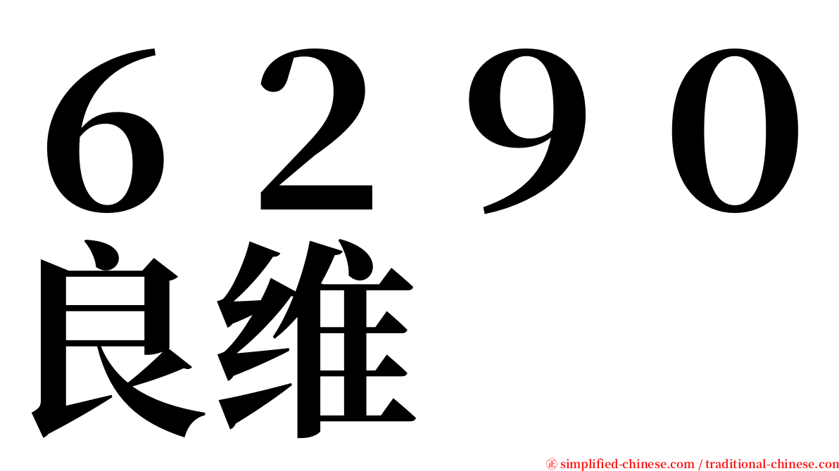 ６２９０良维 serif font