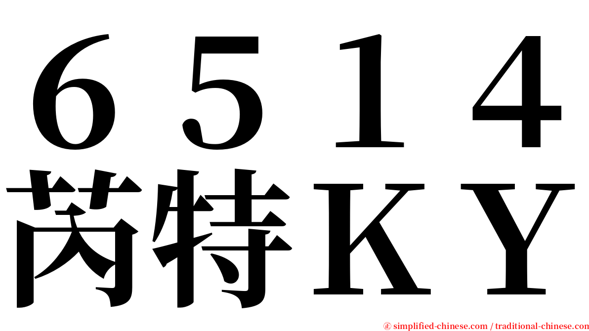 ６５１４芮特ＫＹ serif font