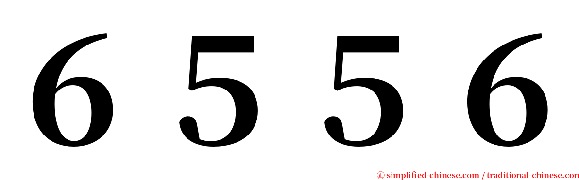 ６５５６ serif font