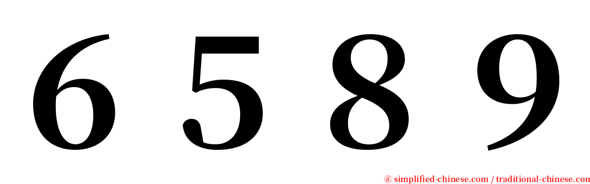 ６５８９ serif font