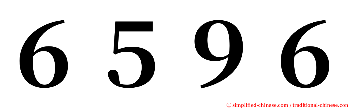 ６５９６ serif font