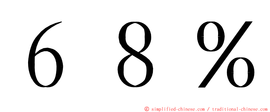 ６８％ ming font
