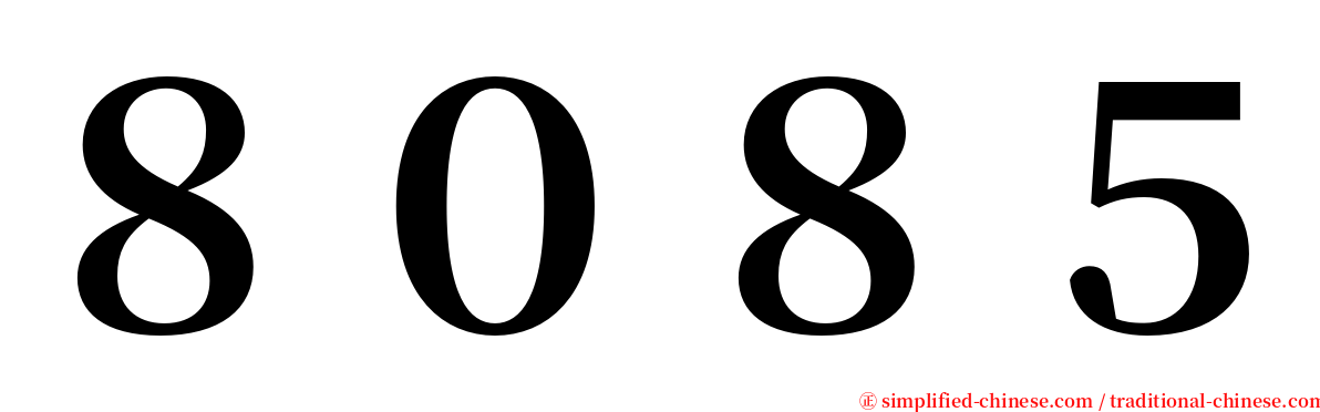 ８０８５ serif font