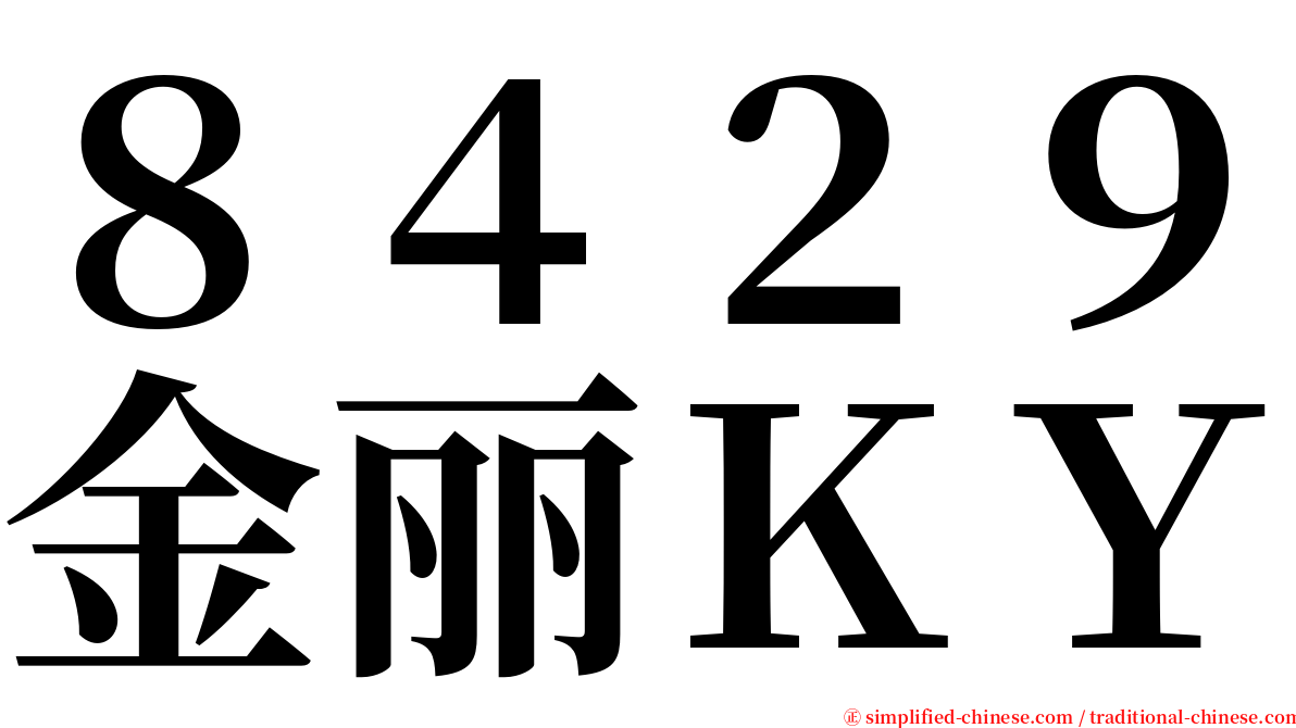 ８４２９金丽ＫＹ serif font