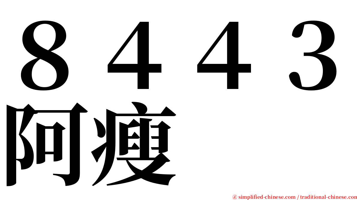 ８４４３阿瘦 serif font