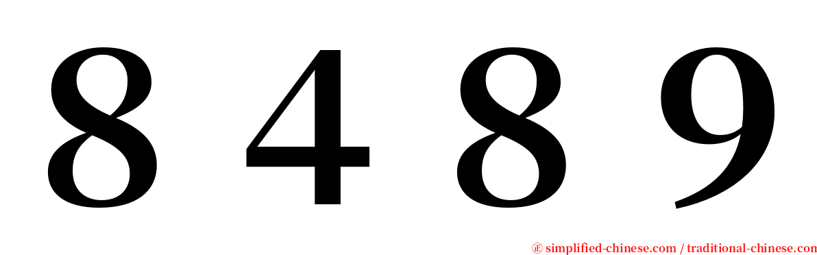 ８４８９ serif font