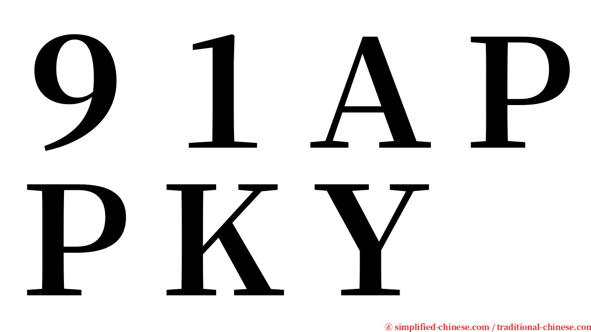 ９１ＡＰＰＫＹ serif font