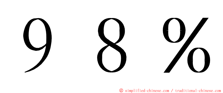 ９８％ ming font