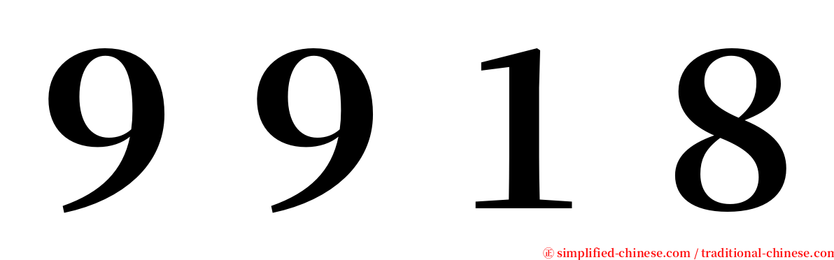 ９９１８ serif font