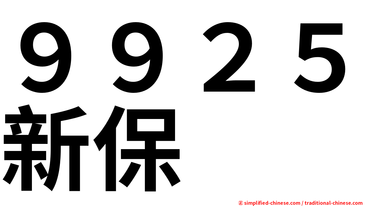 ９９２５新保