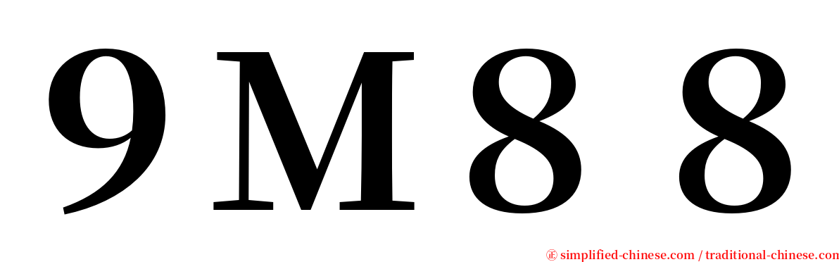 ９Ｍ８８ serif font