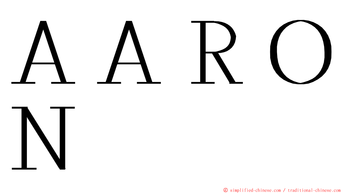 ＡＡＲＯＮ ming font