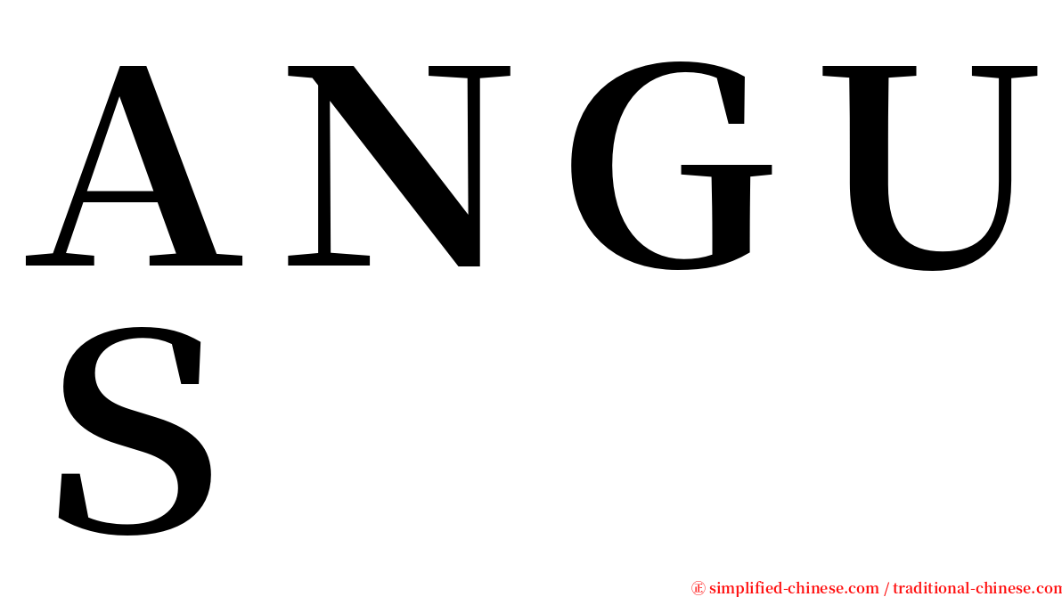 ＡＮＧＵＳ serif font