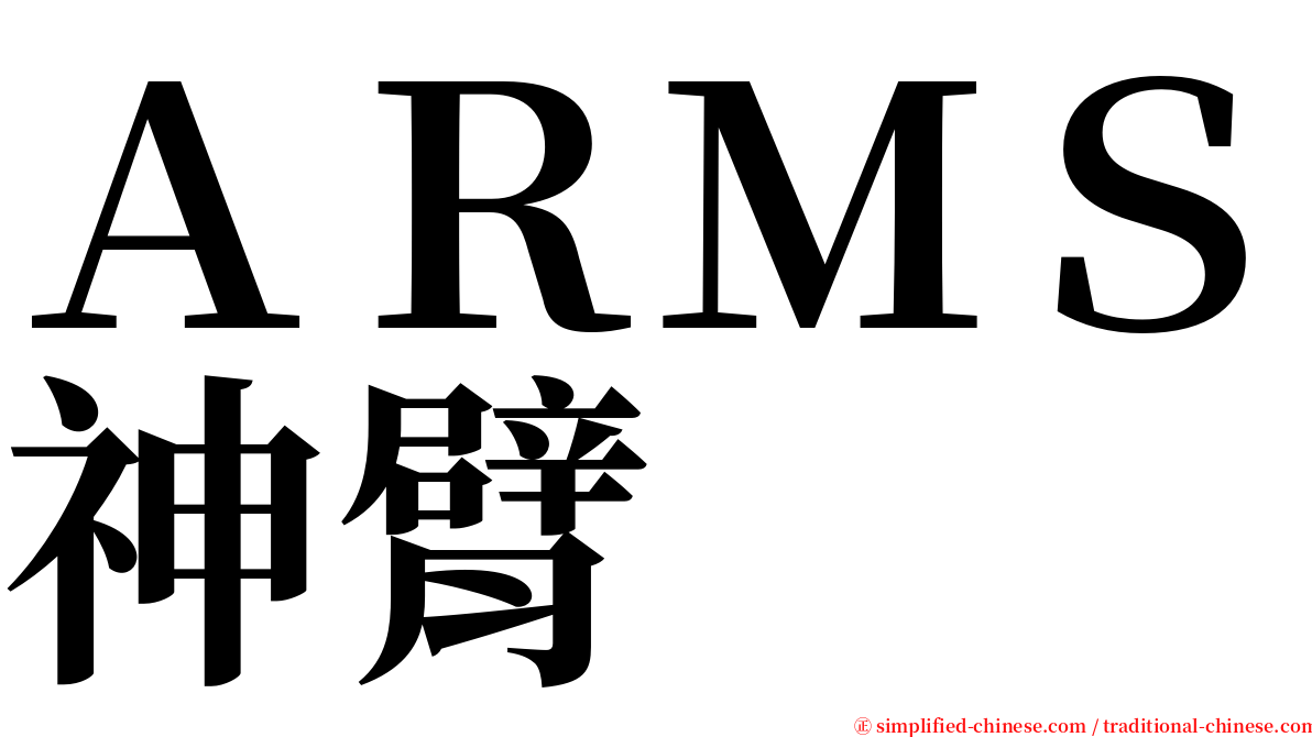 ＡＲＭＳ神臂 serif font