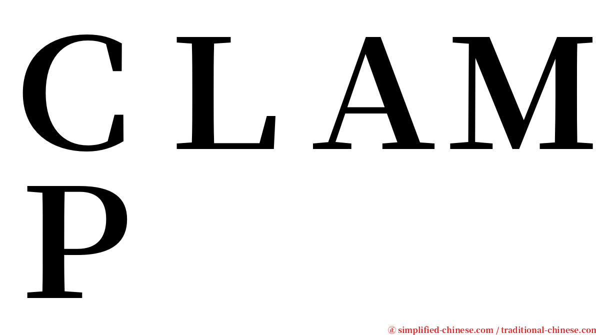 ＣＬＡＭＰ serif font