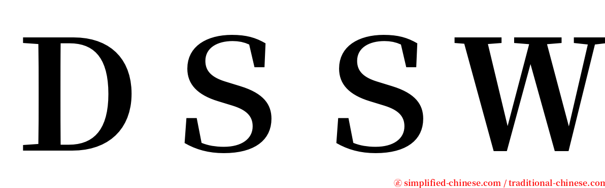 ＤＳＳＷ serif font