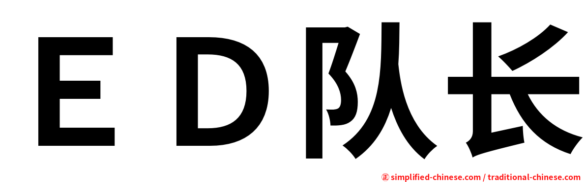 ＥＤ队长