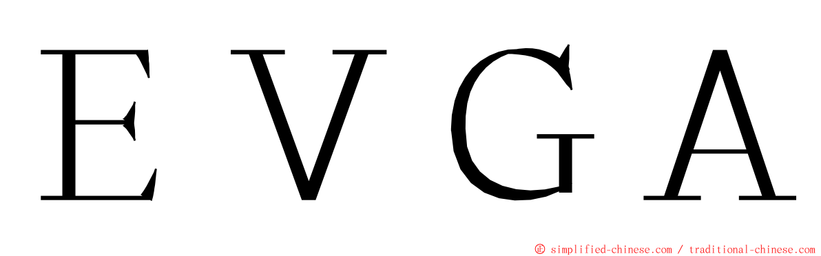 ＥＶＧＡ ming font