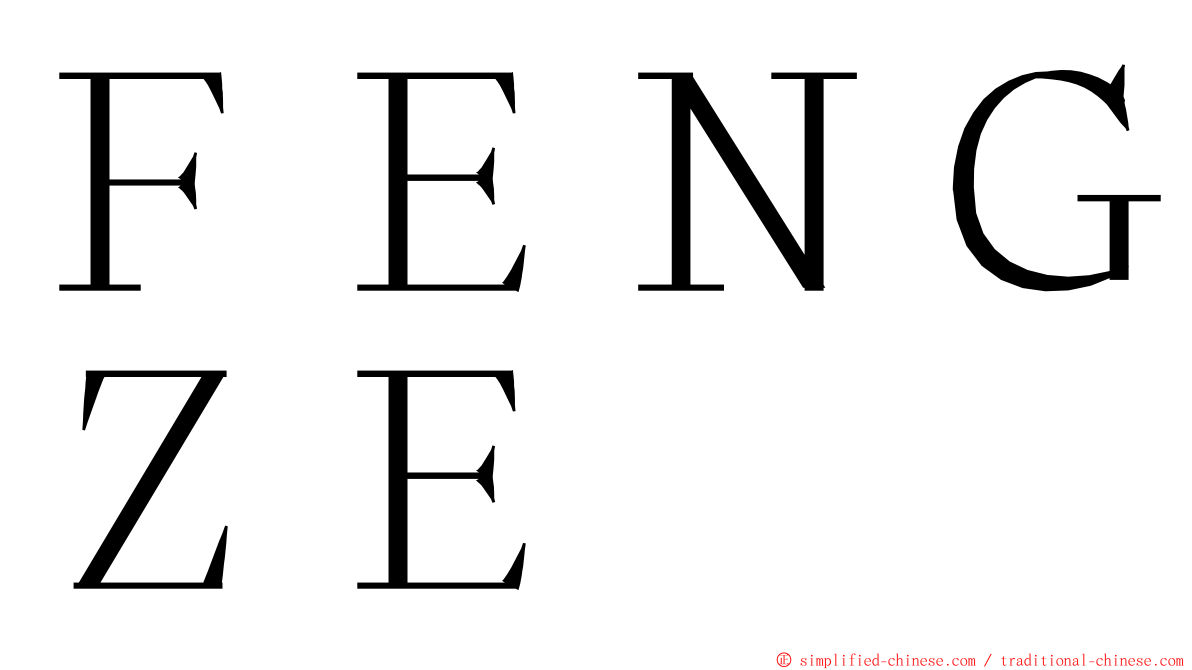 ＦＥＮＧＺＥ ming font