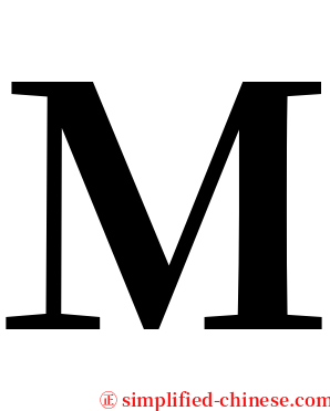 Ｍ serif font