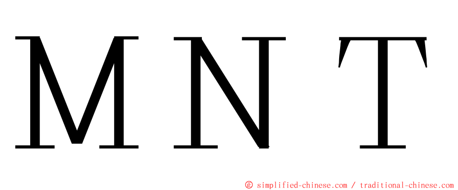 ＭＮＴ ming font