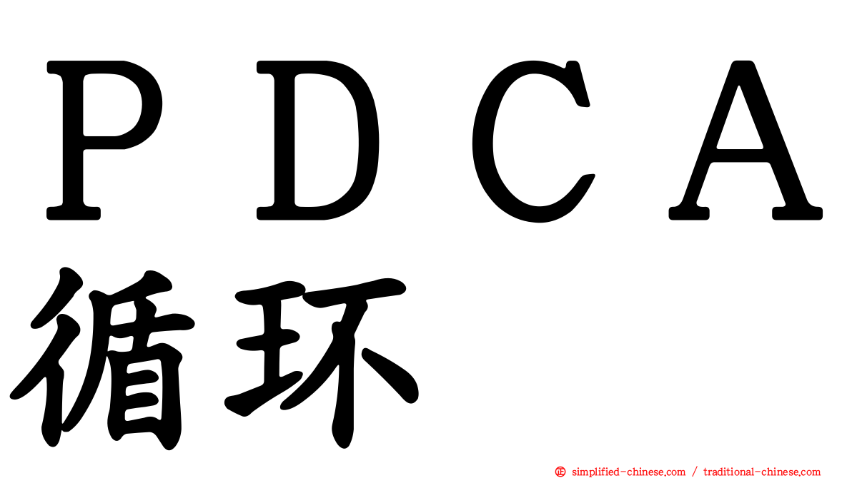 ＰＤＣＡ循环