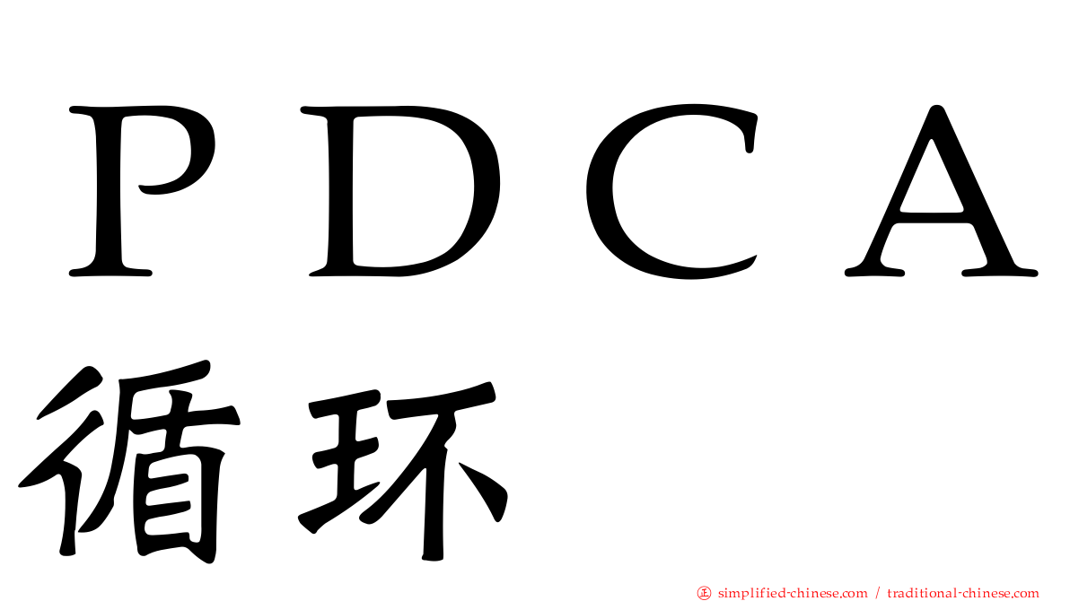 ＰＤＣＡ循环