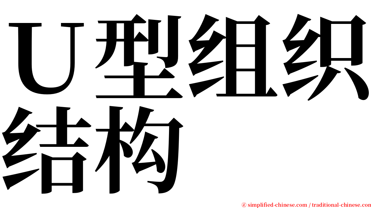 Ｕ型组织结构 serif font